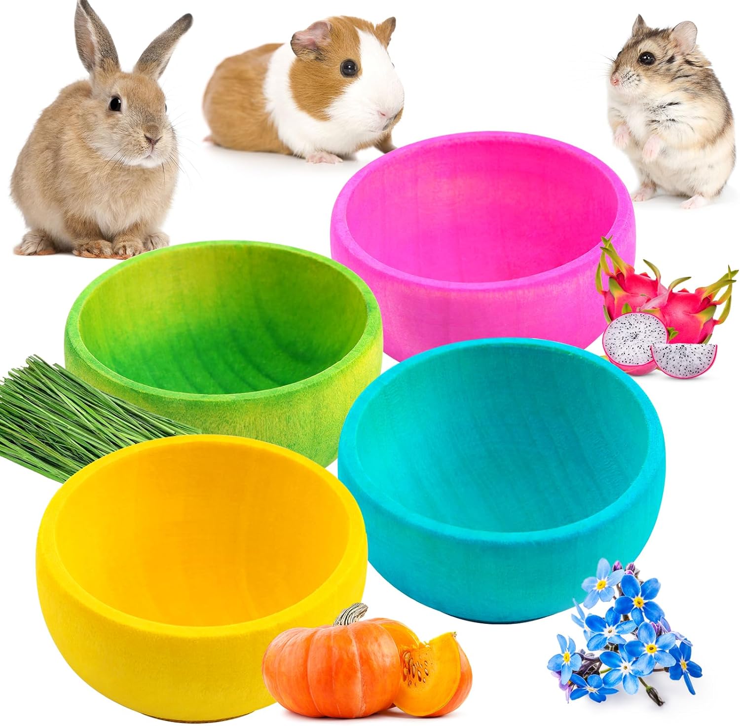Hamster Chew Bowl,4 Pcs Dwarf Hamster Food Bowl