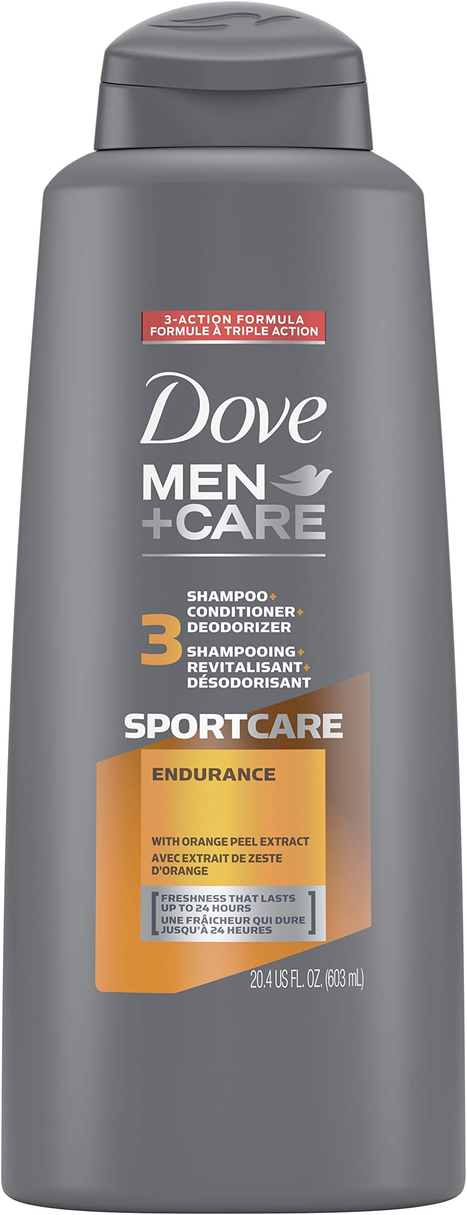 MEN + CARE SportCare 3 in 1 Shampoo for MenĂ¢â‚¬â„¢s Hair Endurance+Comfort Cleans and Conditions Better Than Regular Shampoo for Men 20.4 oz (naivjif-141)