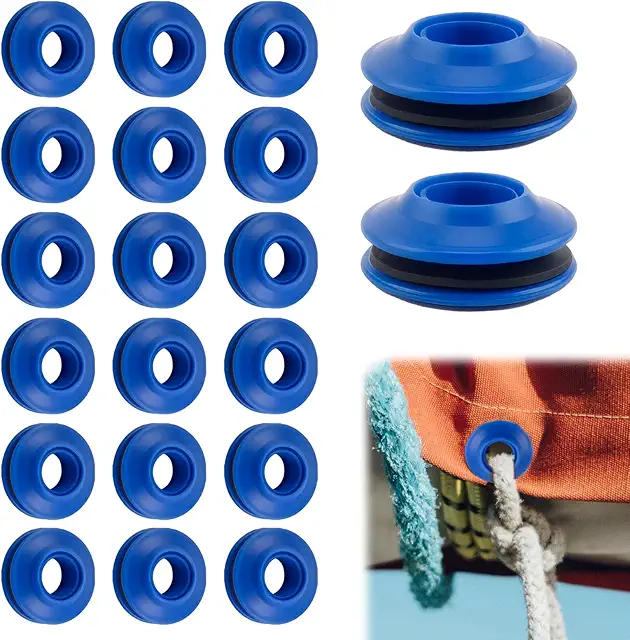 20 Pièces Oeillets Auto-Bloquants pour Bâches - Rideau Piscine Durable