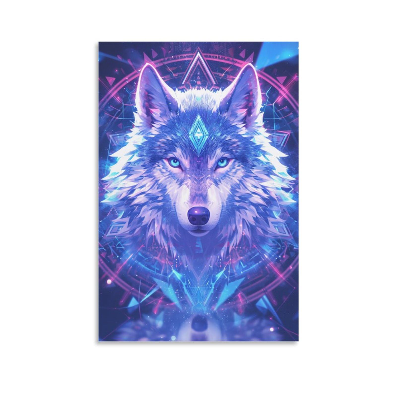 Cuadro de lobo en lienzo para decorar un salón moderno poster de 50x75cm 6