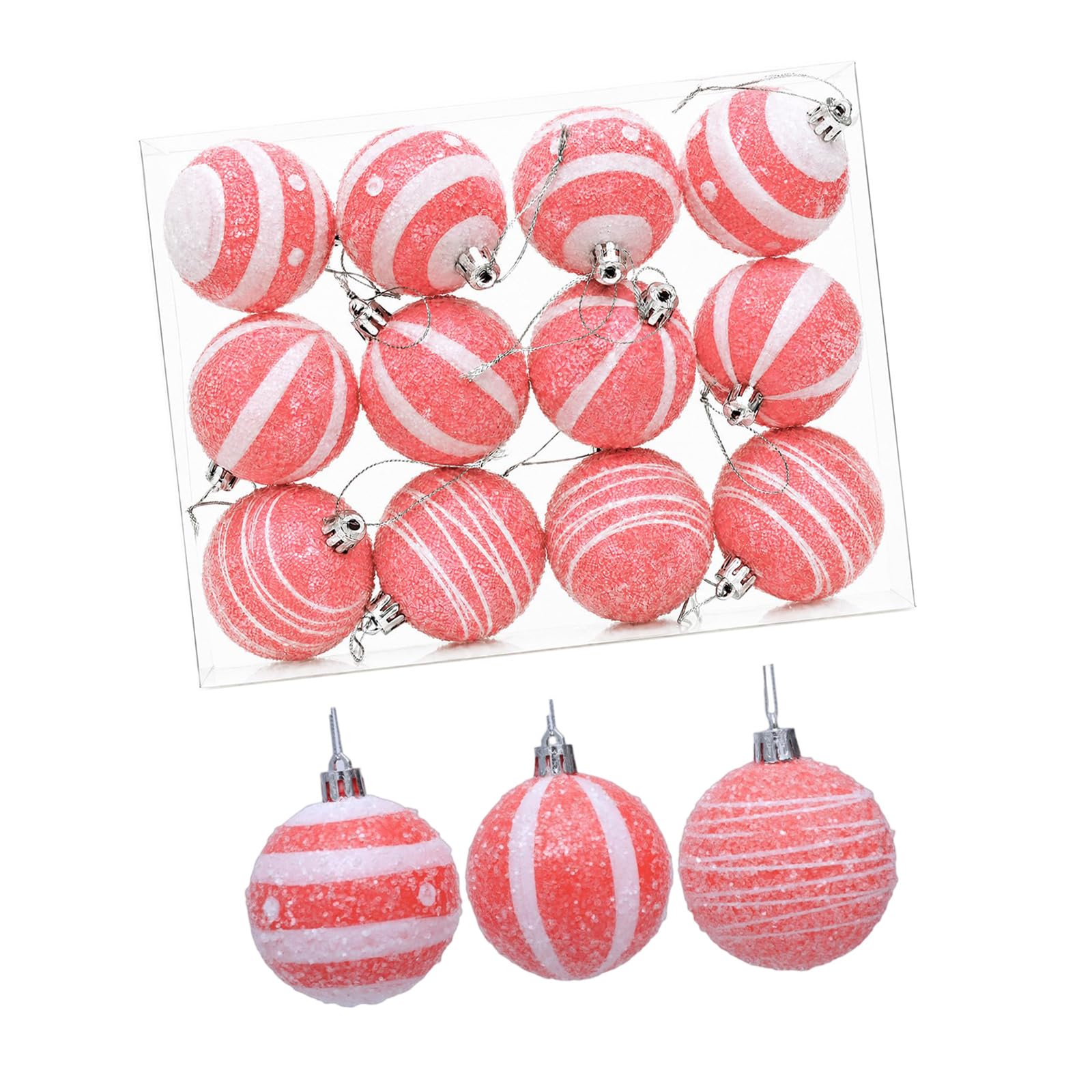 PANGBOER 6cm Christmas Decorations 6PCS Shatterproof Ball Ornaments for Festive Party and Home Decoration Colorful Tree Hangings