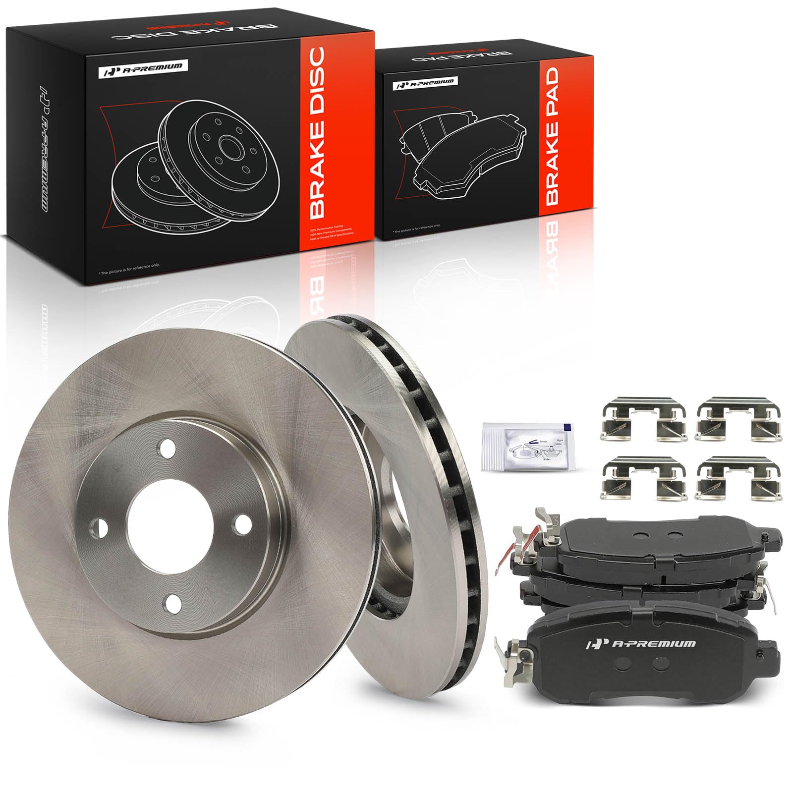 Amazon.com: A-Premium 10.16 In (258mm) Front Vented Brake Rotors