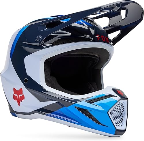 Miniatura 23 de Fox Racing Unisex V3 Motocross Dirt Bike Helmet Negro mate sólido,Blanco mate sólido,Negro -,Divisor negro,Grafito Sólido,Blanco,Negro
