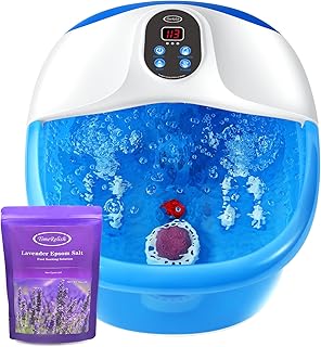 Sponsored Ad - Foot Spa Bath Massager with Heat and Bubble Jet, Pedicure Foot Spa with 24 Shiatus Rollers for Foot Bath, T...