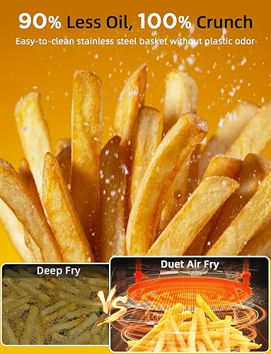 Miniatura 4 de Nuwave Duet - Olla eléctrica a presión y freidora de aire, olla lenta 450 en 1 y parrilla con sonda de temperatura digital integrada, olla SS de 6