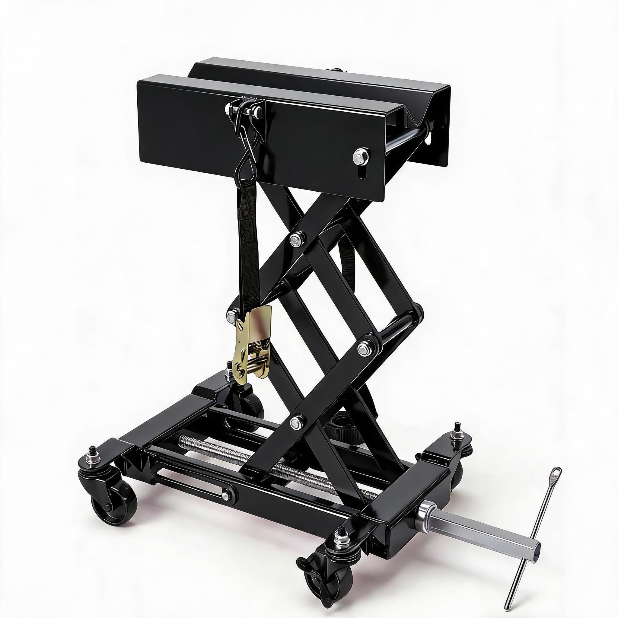 450 LBS Transmission Jack,Low Profile Lift Heavy-Duty Double Scissor Lift