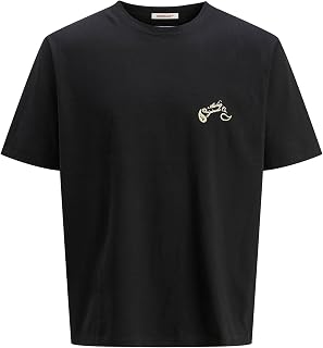 JACK & JONES Koszulka męska Jorbellagio Back Tee SS Crew Neck, czarny, XL