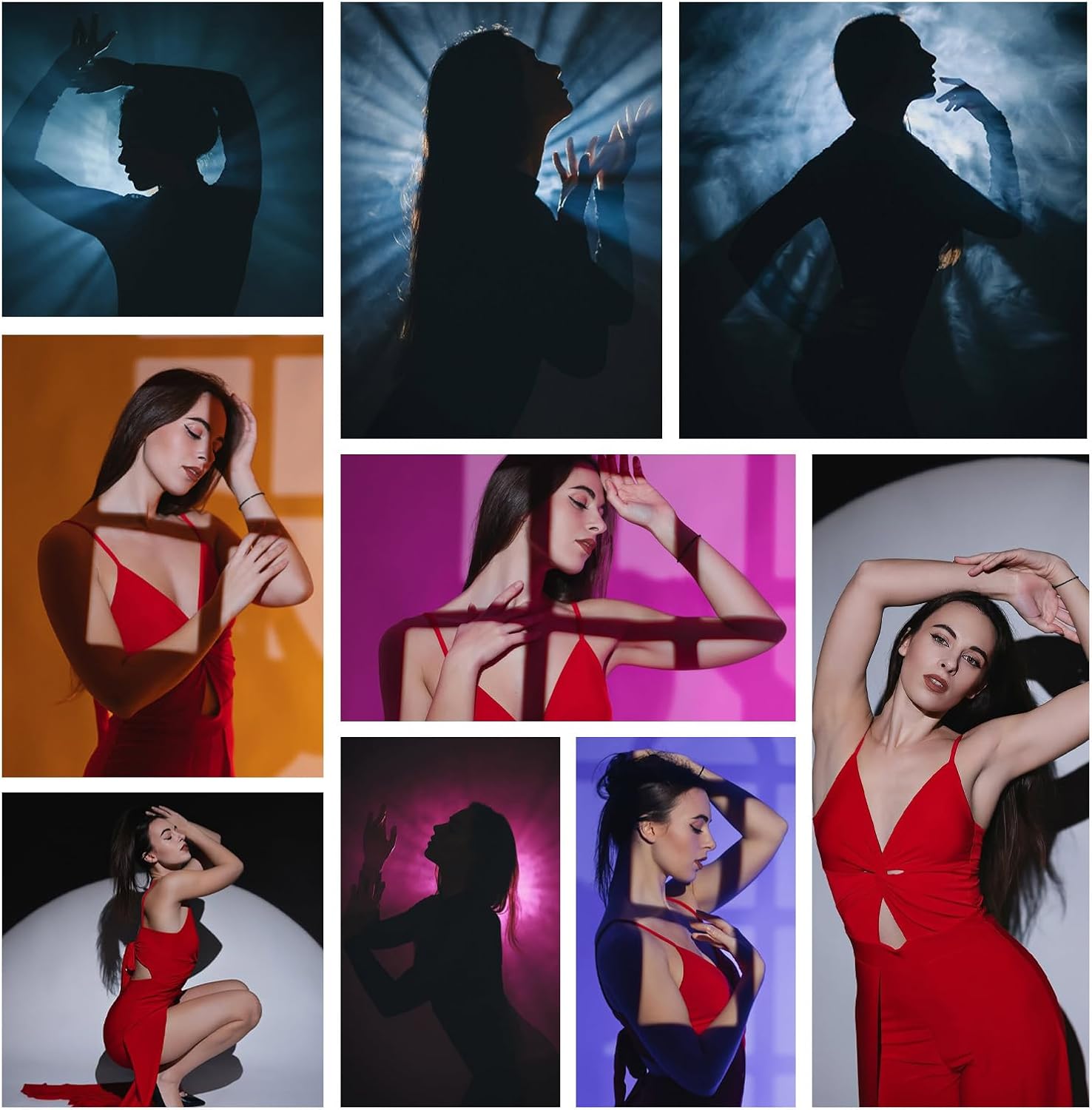 Mini Optical Snoot, Conical Snoot Spotlight Compatible with Smallrig RC 60B,GodoxG ML100Bi, ML60 etc, 19 Gobos