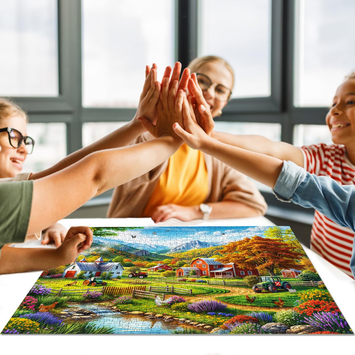 Puzzles 1000 Pieces for Adults jigsaw puzzles for adults 1000 Piece Puzzle Educational Games -Beautiful Village Scenery-Decoration Puzzle - Image 4