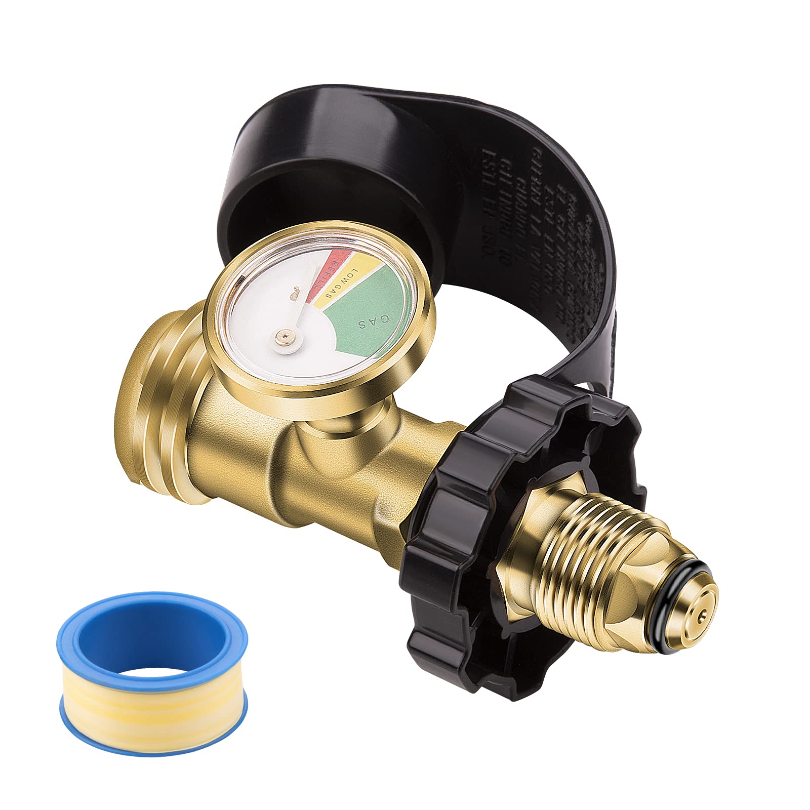 Buy Shirbly POL Propane Tank Adapter with Gauge Converts POL LP Tank