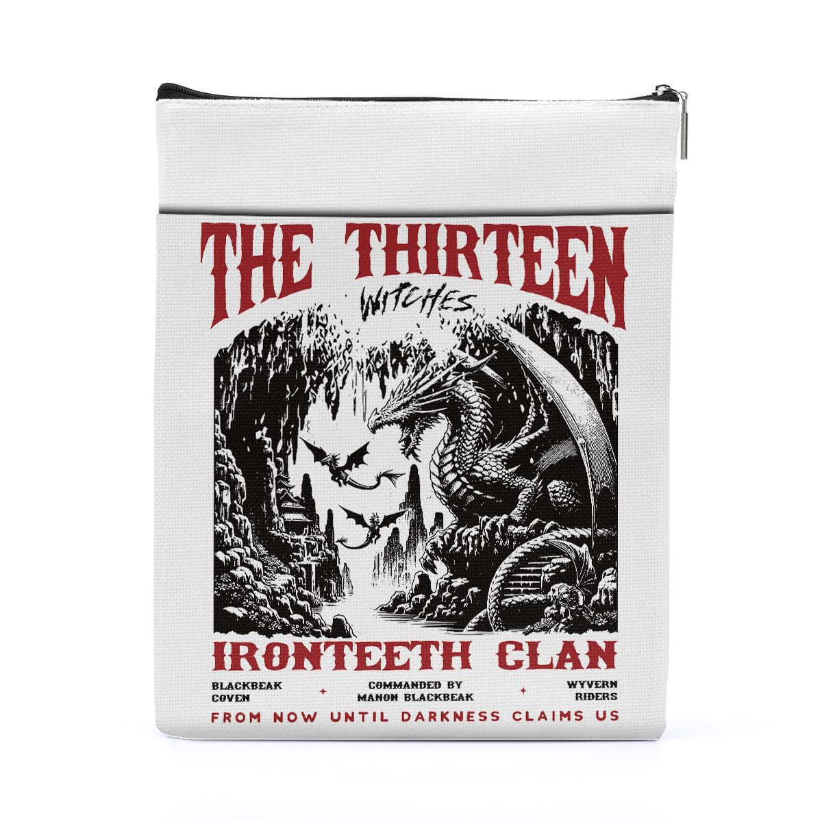 QINGTAI Fantasy Romance Dragon Book Sleeve Books Cover Book Lovers Gifts Reading Gifts Dragon Gifts Books Protector Bookworm Gifts for Readers Women