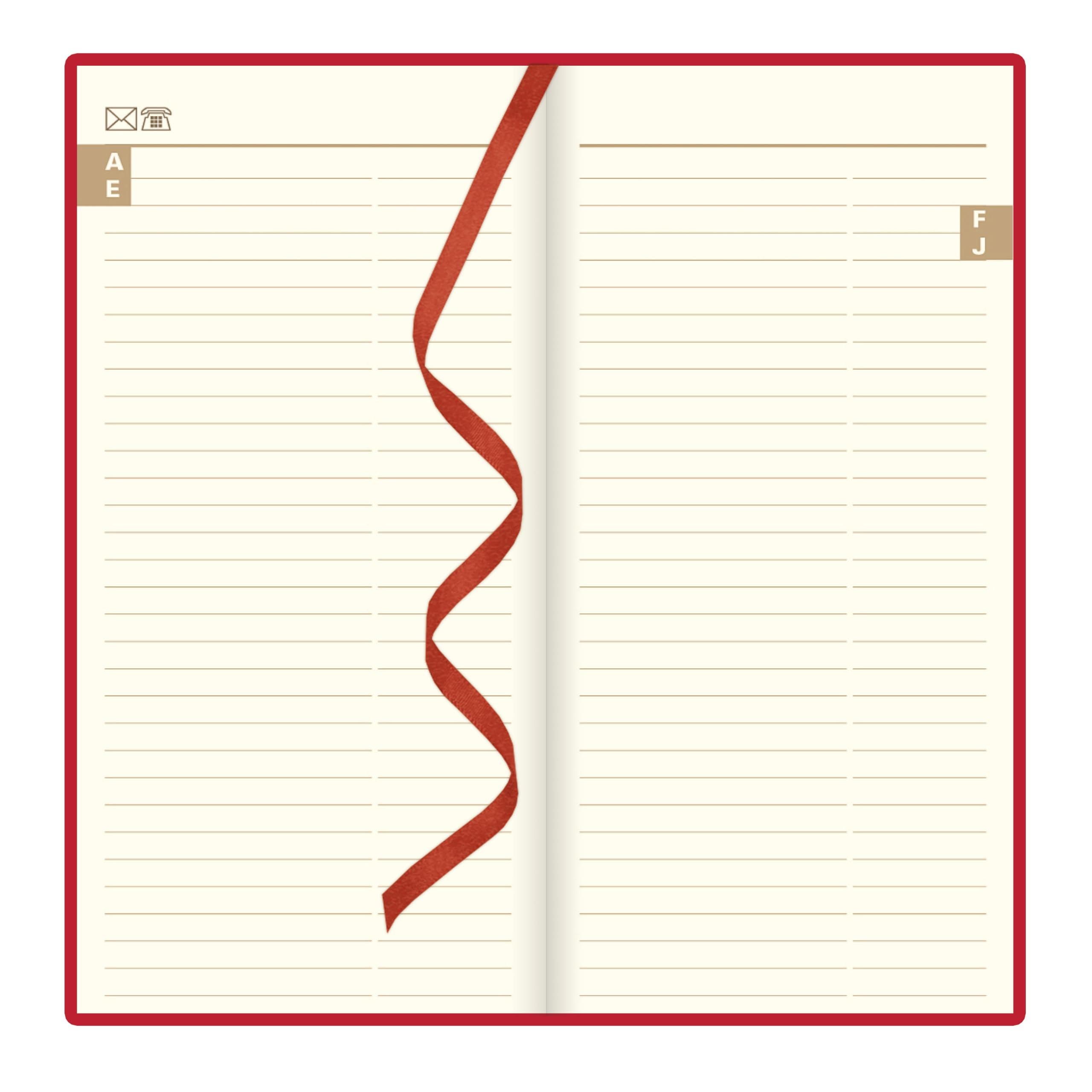 Letts of London Signature Slim Wochenansicht Leder Tagebuch mit Planern 2025, 17,3 cm Höhe, Rot, Büro- und Schulbedarf