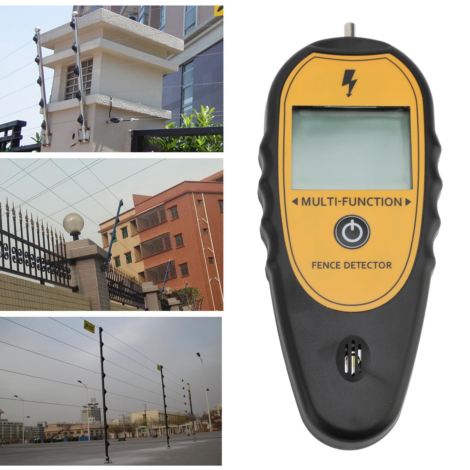 Tester di tensione per recinzione elettrica 15KV, rilevatore di guasti portatile con display digitale, rilevatore di recinzione ad ampio intervallo di tensione per giardino di