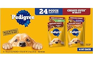 PEDIGREE CHOICE CUTS IN GRAVY Adult Soft Wet Dog Food 24-Count Variety...