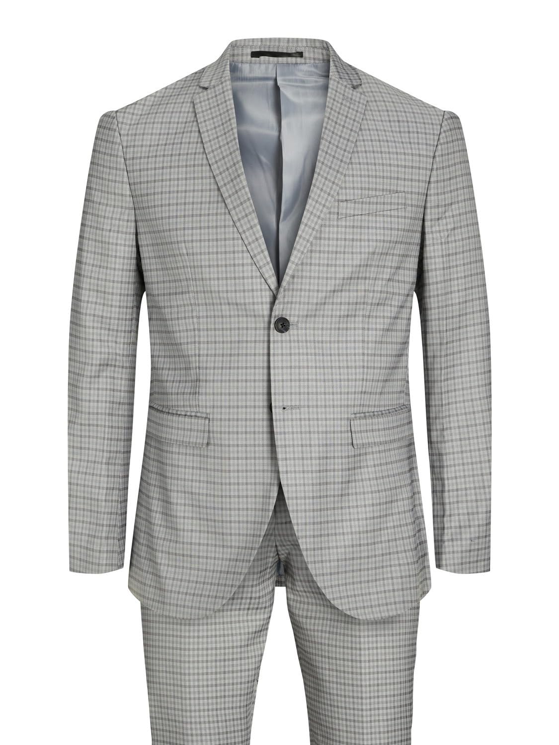 JACK & JONES Jprfranco Check Suit Sn garnitur męski, Light Grey Melange/Checks: super slim fit, 54