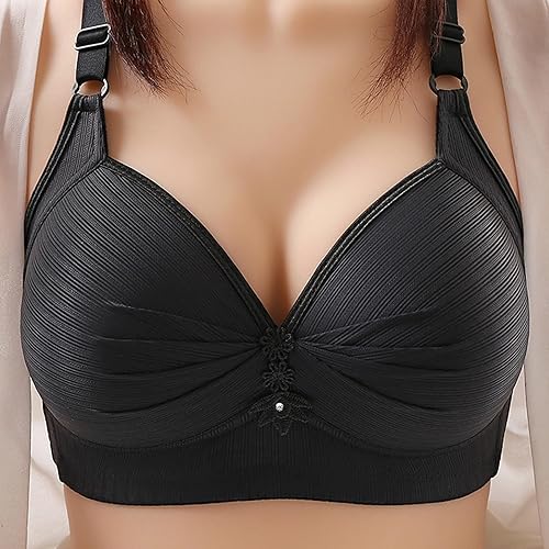 Vista 3 de Sujetadores push up para mujer, sin costuras, con encaje, sin varillas, para uso diario, sujetadores ajustables y transpirables