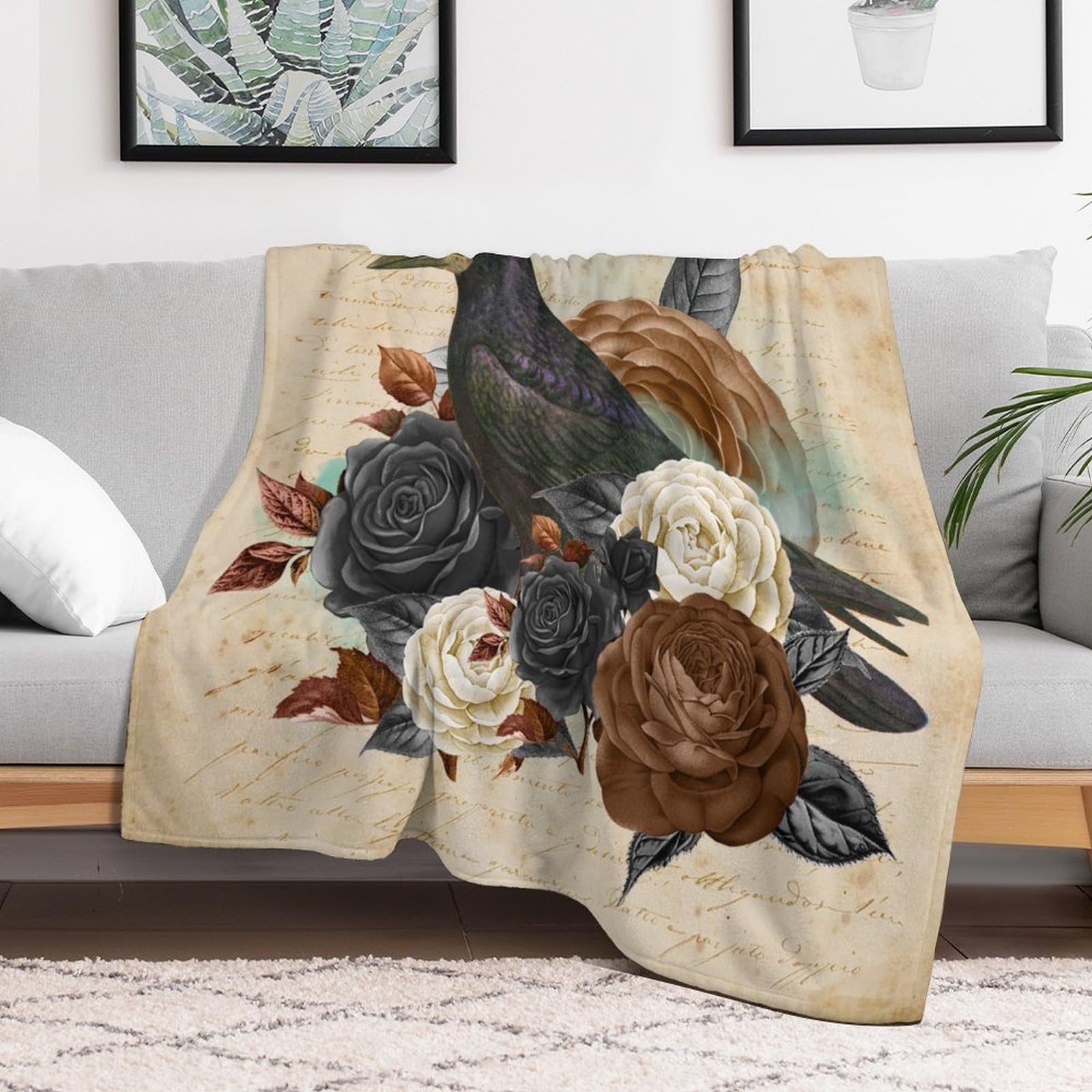 Couverture squelette rose pour frissonner de confort sur le canapé