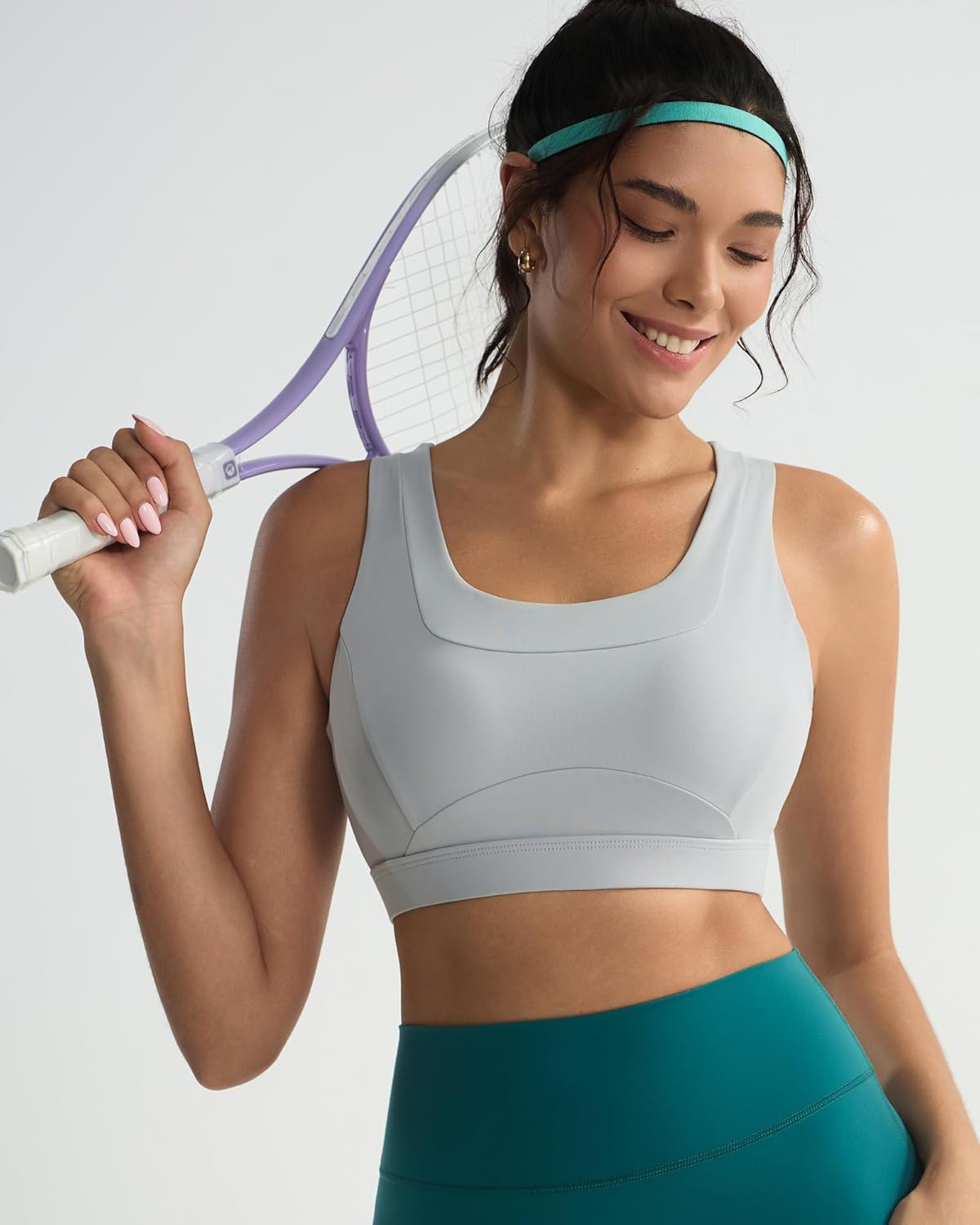 RUNNING GIRL Sports Bras for Women High Support,Molded Cup High Impact Sports Bra Racerback Workout Yoga Running Bra - Image 3