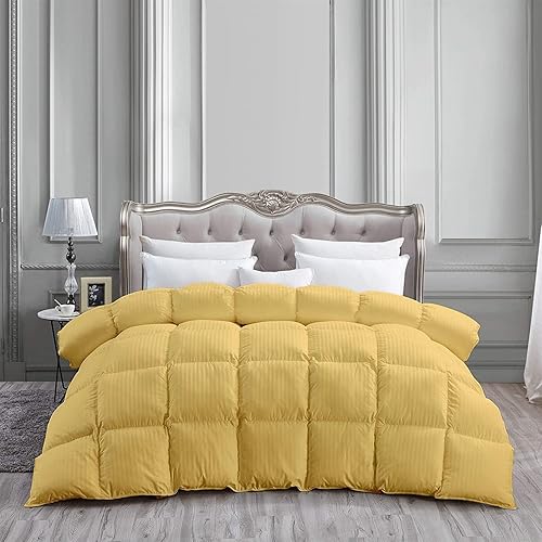 Juego de edredón de 1 pieza de plumón alternativo para todas las estaciones, 100% algodón egipcio, acolchado con una potencia de relleno de 500 GSM,