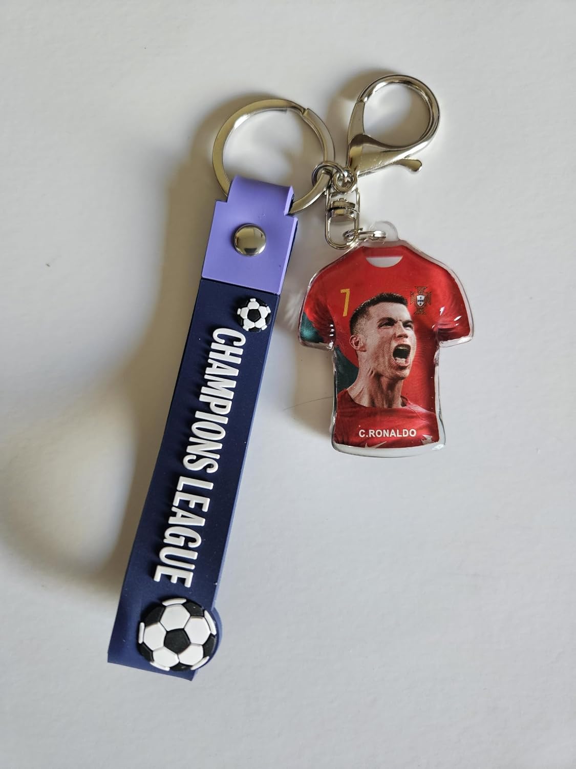 Cristiano Ronaldo Keychain, Smiling Portugal Soccer Star, Ronaldo Gifts for Fans, Ronaldo Keyring - Image 4