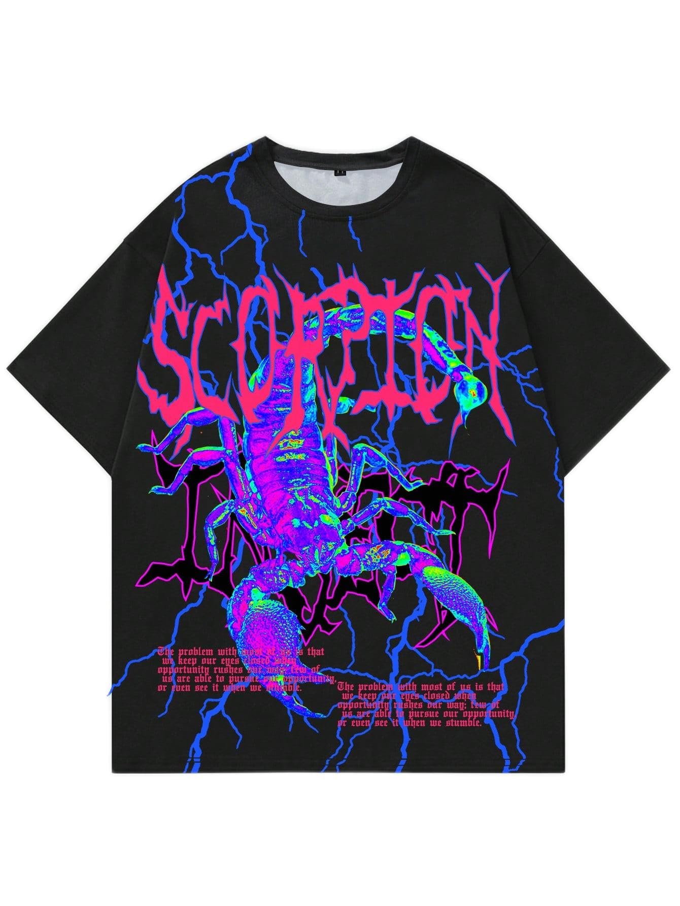 GenericMen T-Shirt Street Life Guys Scorpion Graphic Tee