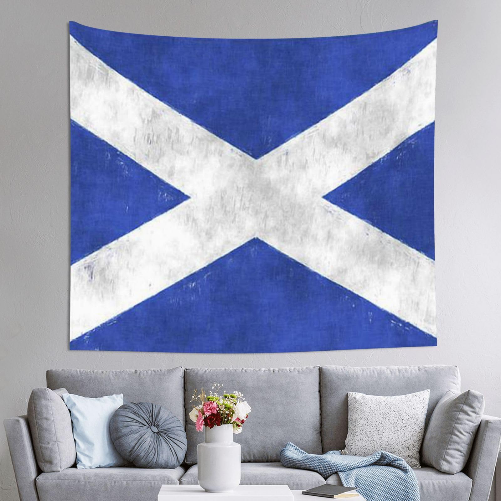 WKSGDSG Decoration Tapestry Wall Hanging For Bedroom, Scottish, 152x130cm Dorm Decor, Lightweight Easy Hang Wall Art For Living Room, Aesthetic Tapestries For Outdoor, Ceiling, Doorway, Camping