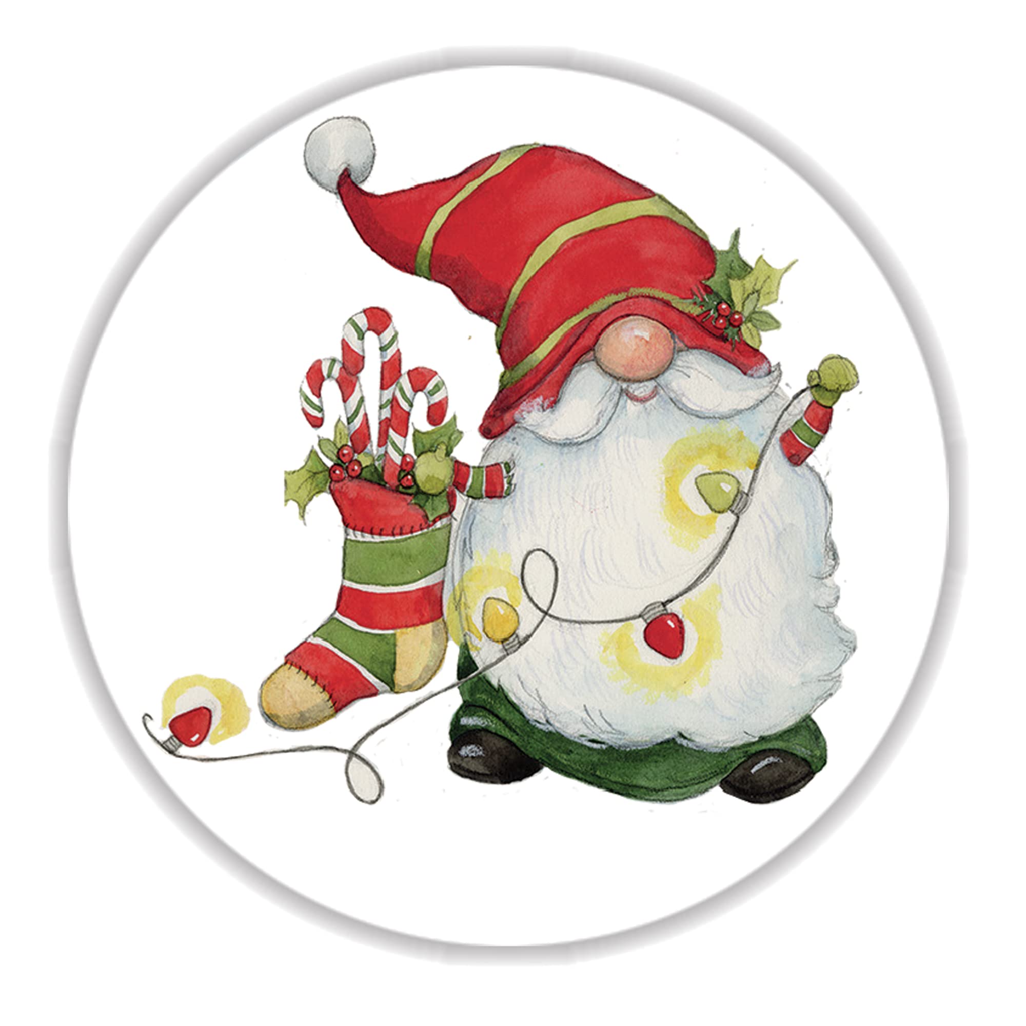 Lang "Holiday Gnomes Luxe Weihnachtskarten von Susan Winget, 8 Karten mit passenden Umschlägen, Leinenprägung (1025104)