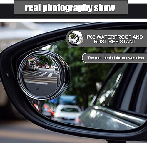 Miniatura 6 de Yumfugu 2 espejos auxiliares de punto ciego para marcha atrás para automóvil, rotación de 360, de definición Hgh, cristal de visión trasera, espejo