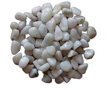 5kg White B Size Pebbles for Garden Decor Plant Home Decor Backyard Patio Pathway Indoor and Outdoor Gravel Soil Stone Pebbles Chips Decoration Fish Tank Substrate