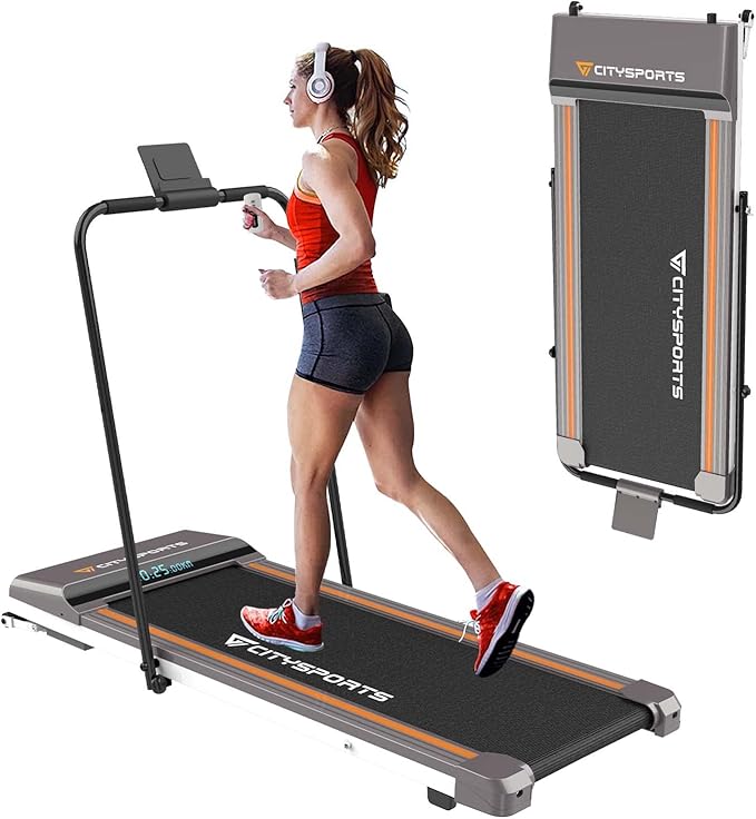 CITYSPORTS Folding Treadmill, Ultra Slim Foldable Treadmill, Under Desk