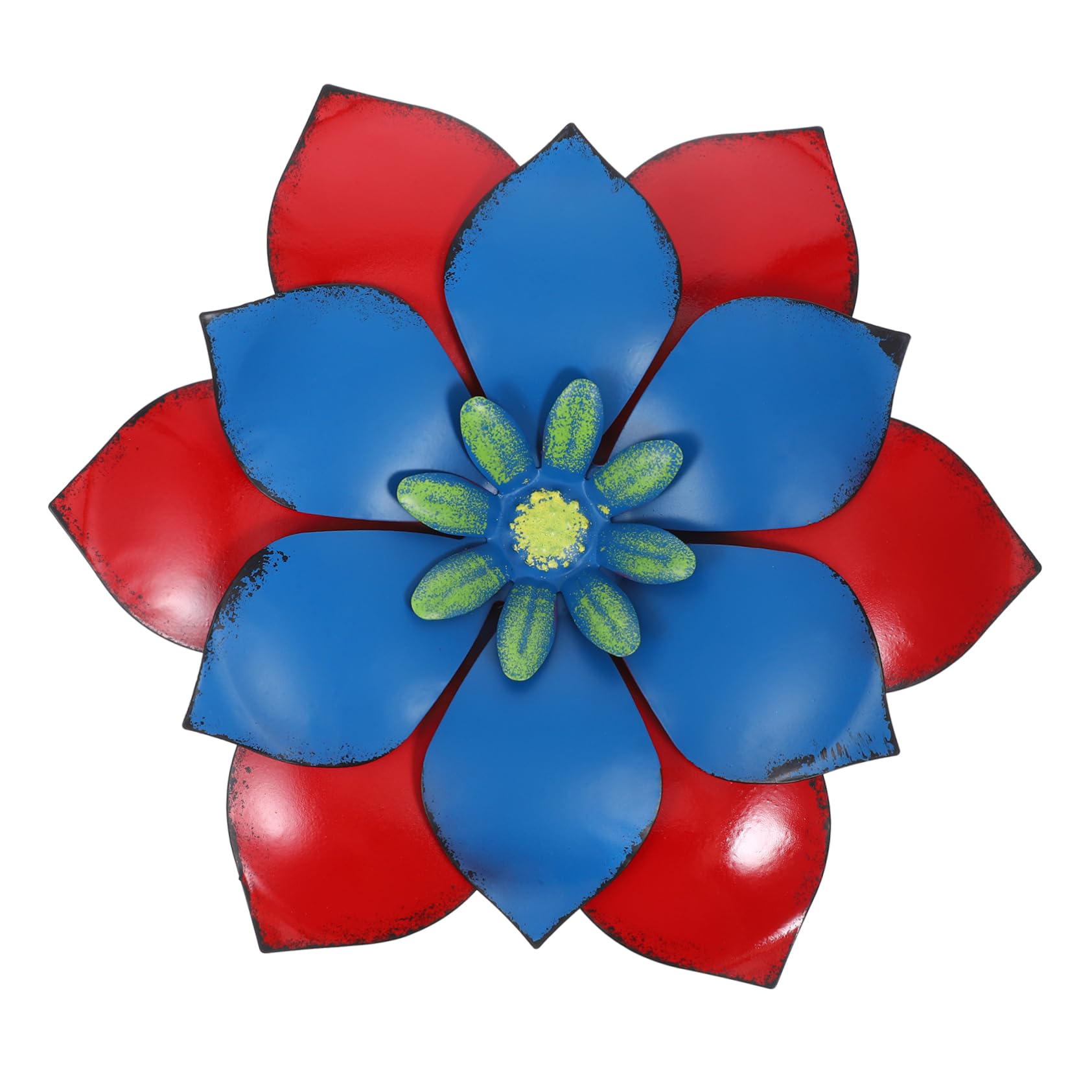 DECHOUS Decoración de Pared Flores de Hierro Rojo, Estilo Nórdico