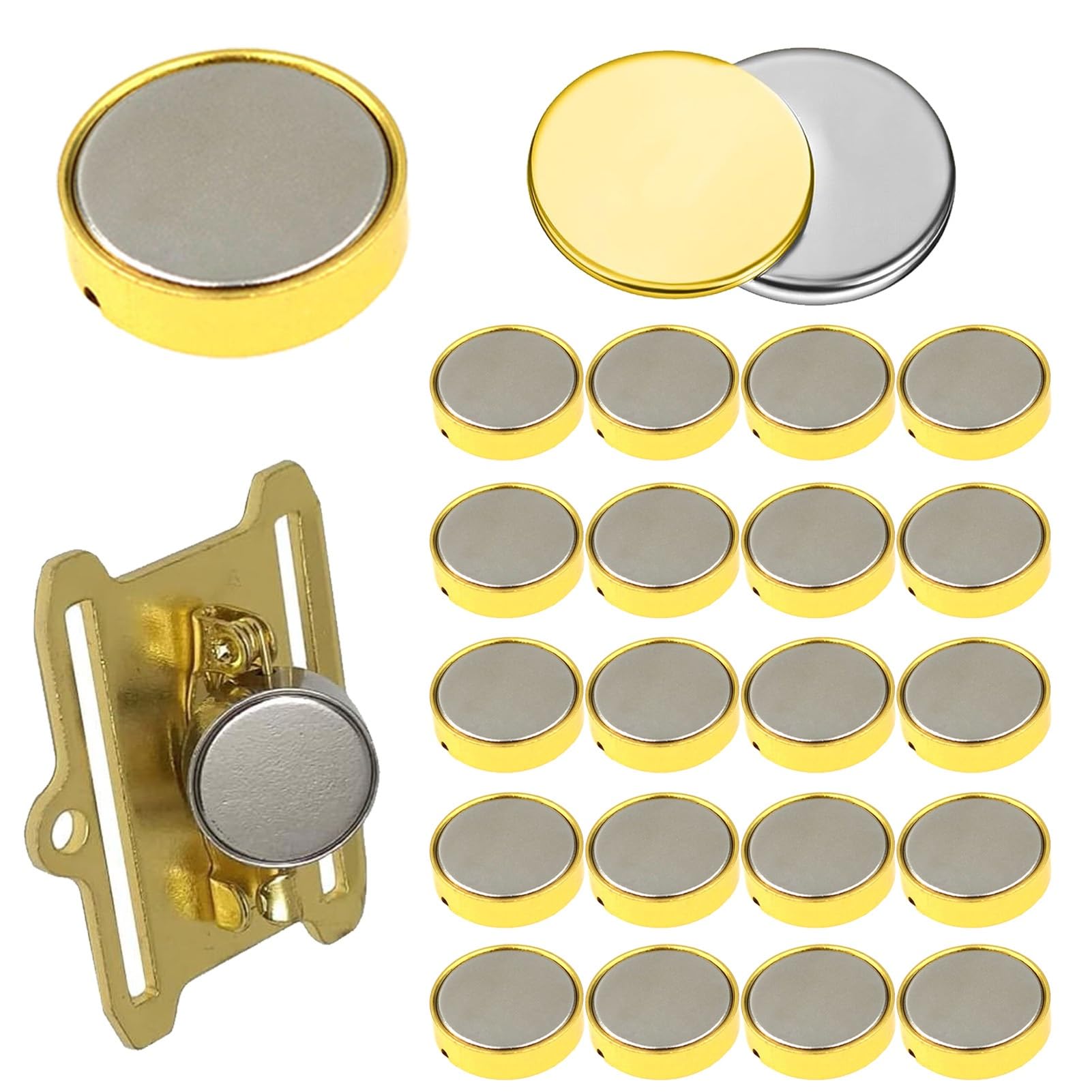 50 Stück Metall-Anstecknadeln Mit Magnetverschluss, Anti-Verlust-Adapter, Ersatzclips Für Broschen, Anstecknadeln Und Bastelprojekte(Gold)