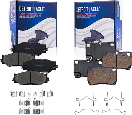 Miniatura 78 de Detroit Axle - Pastillas de freno traseras para Chevrolet Captiva Sport Equinox GMC Terrain Pontiac Torrent Saturn Vue XL-7, Pastillas de freno de