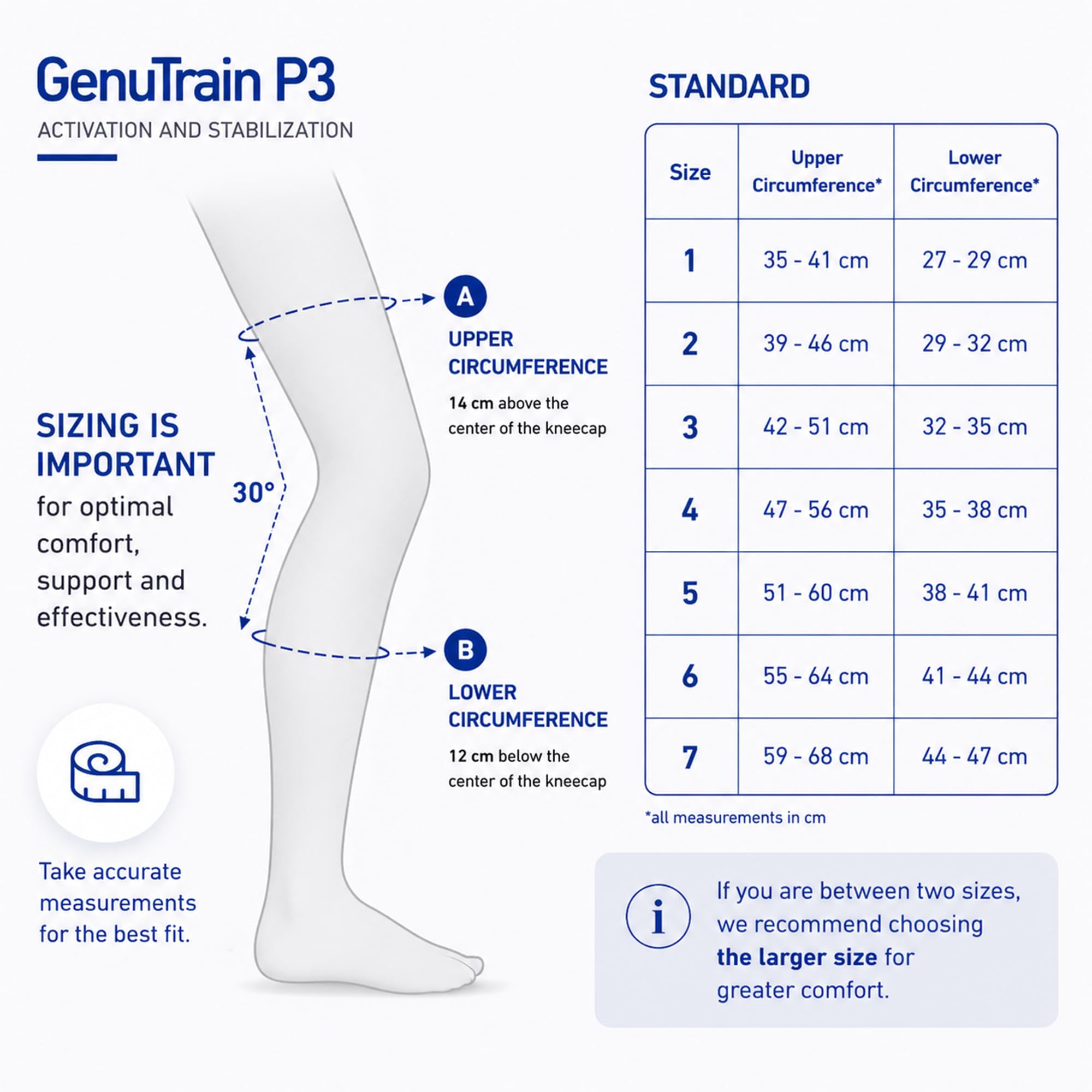 BAUERFEIND Genutrain P3 taglia 3 Sinistra ginochiera