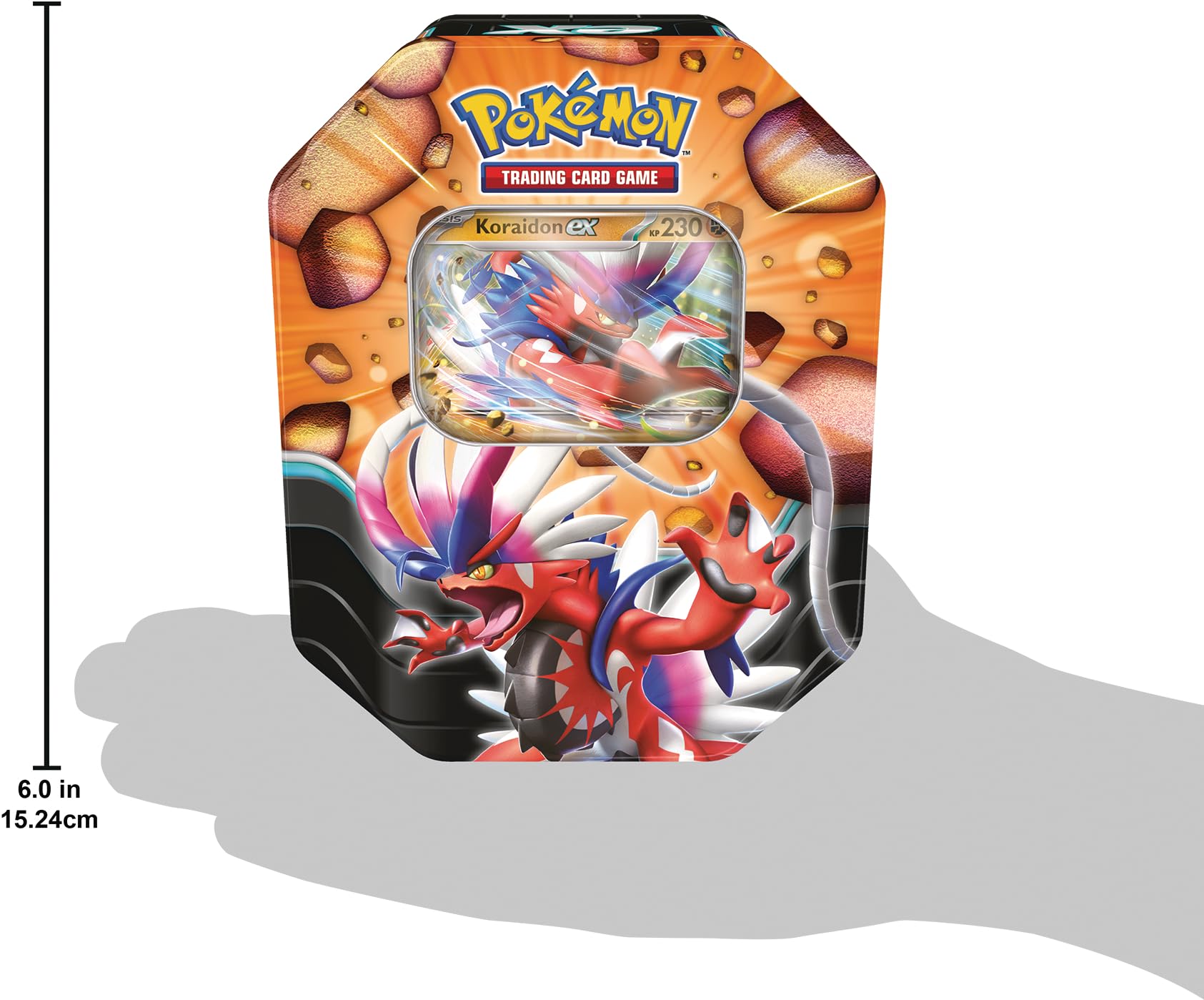 Pokémon - Gioco di carte collezionabili: Tin-Box leggende potenti: Koraidon-ex (1 carta promozionale olografica e 4 boosterpack)