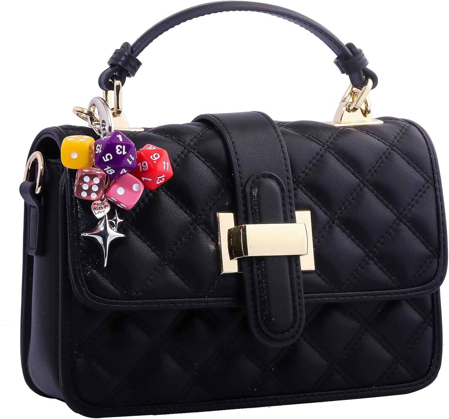 8 Ball Dice Charm Keychain - Cute Bag Purse Handbag Accessories - Y2K Aesthetic Key Chain for Women Men - Image 4