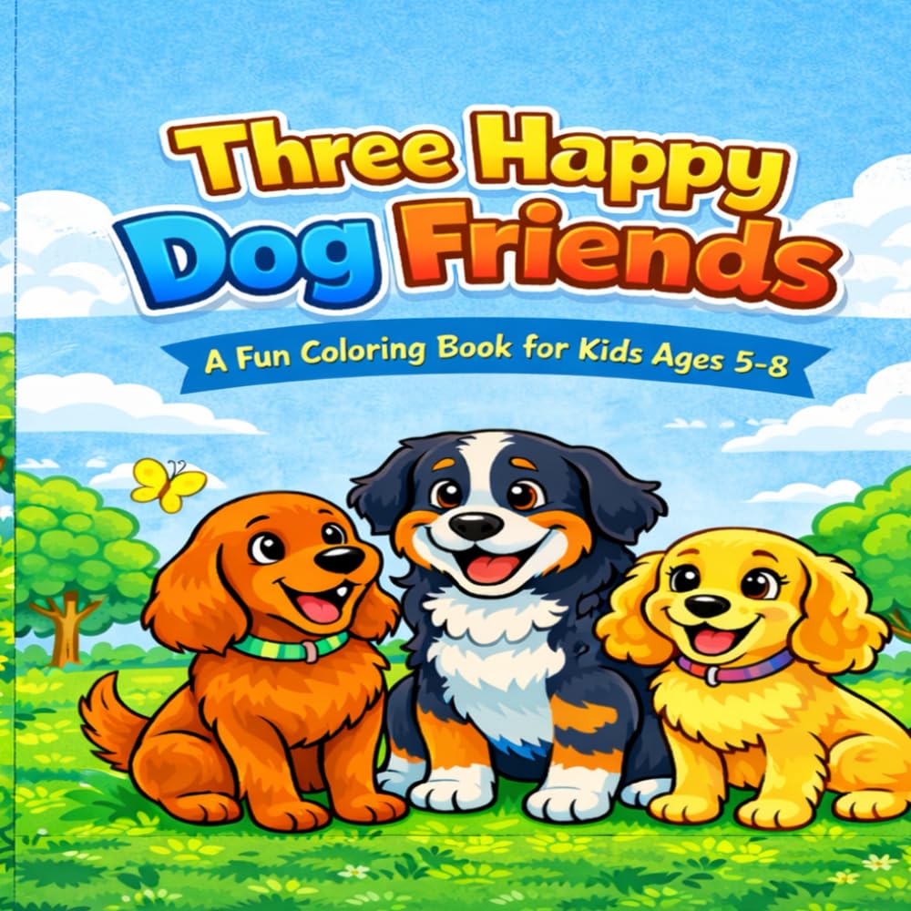 Three Happy Dog Friends: Fun Adventures with Three Happy Dog Friends