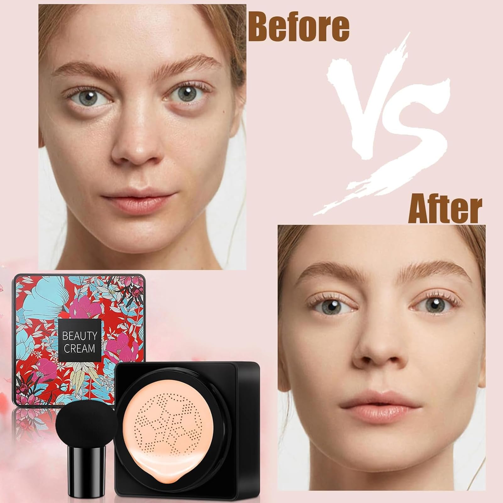 Mushroom Head Air Cushion CC Cream,Moisturizing Concealer Cream - Image 2