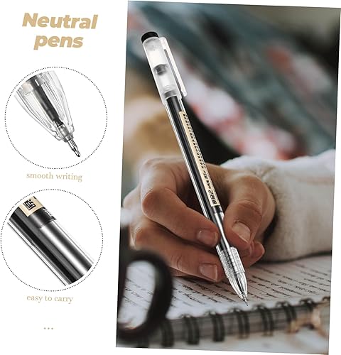 Miniatura 3 de NUOBESTY 12 bolígrafos de tinta de gel negra, punta de aguja fina, escritura suave para escuela y oficina, agarre cómodo, diseño ergonómico para