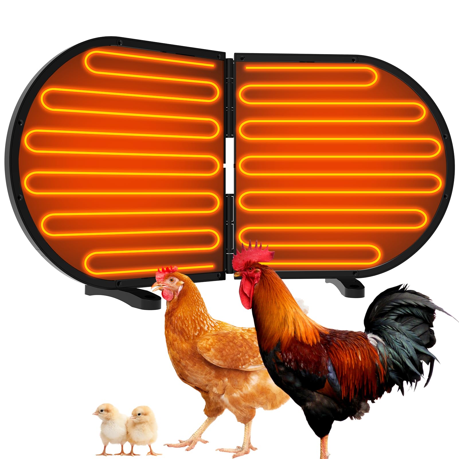 Chicken Coop Heater For Winter 220w Foldable Flat Panel Radiant