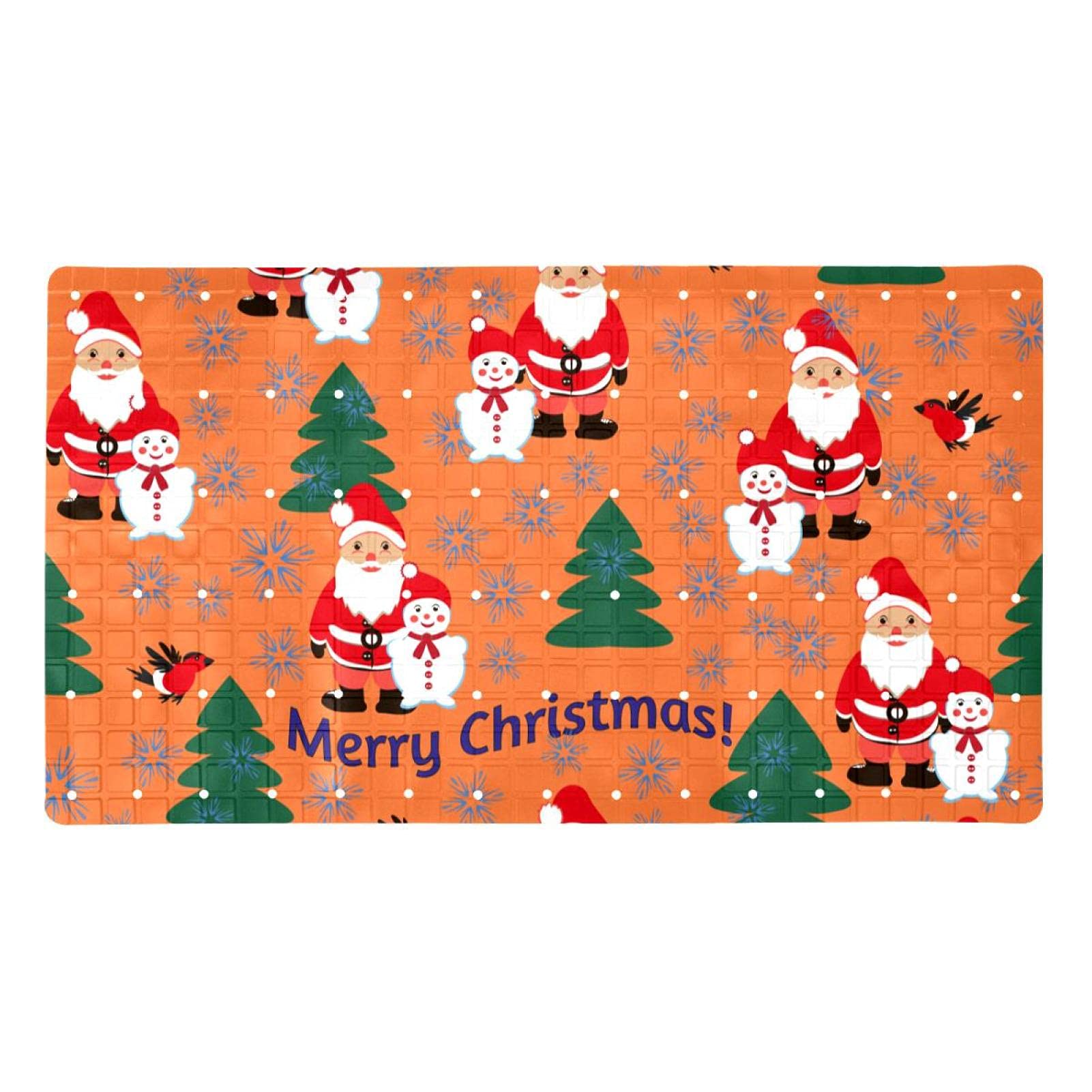 Tapis de douche antidérapant PVC Motif Père Noël 112 ventouses