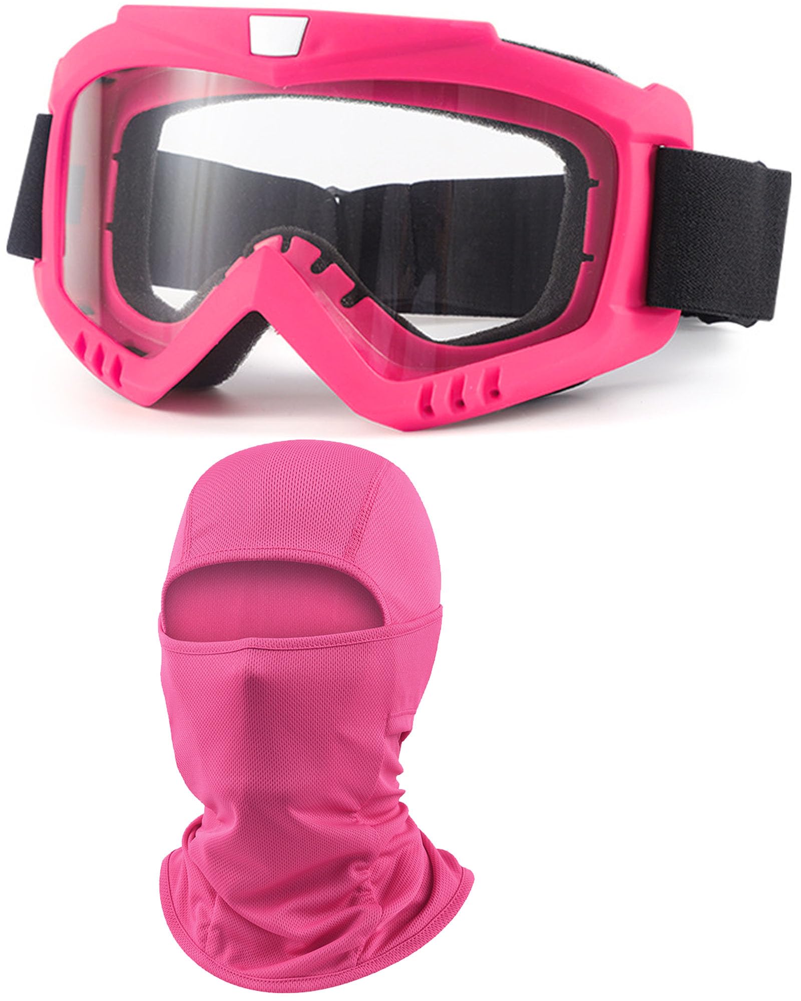 Dirt Bike Goggles with Balaclava Motorcycle ATV Riding Ski Motocross Windproof Dustproof Racing Glasses for Women Men