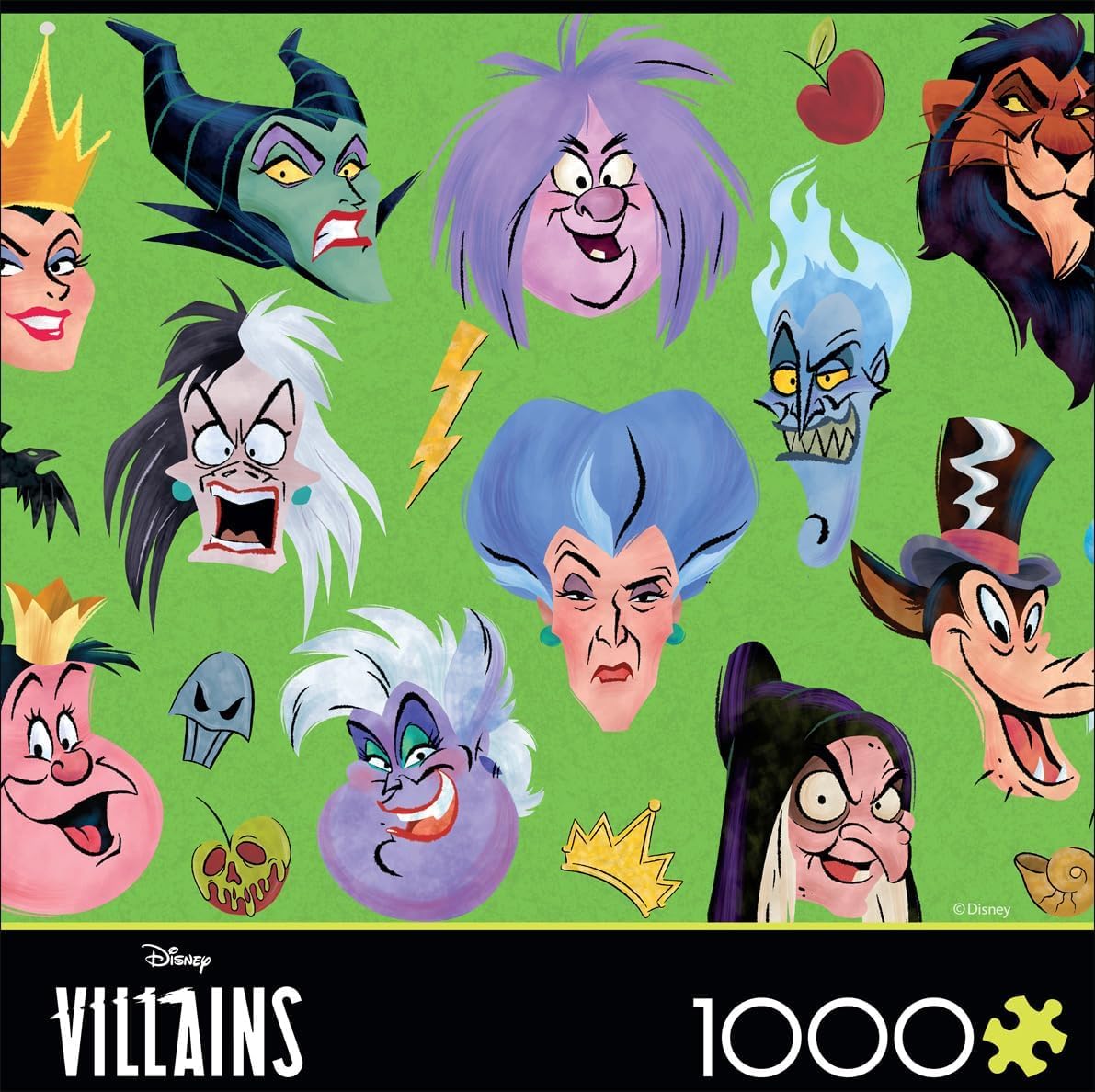 Amazon.com: Ceaco - Disney - Villains Collage Faces - 1000 Piece