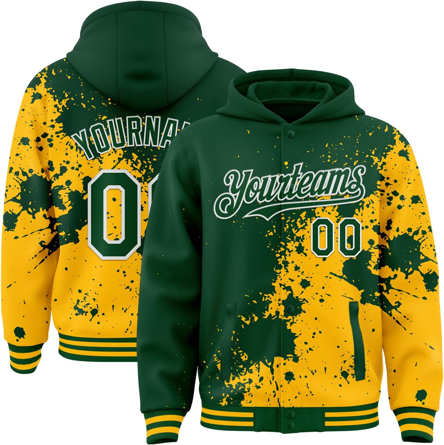 Custom Varsity Jacket Personalized Hoodie Baseball Letterman Jacket Stitched Name Number for Men Women
