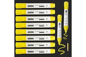 Bright Yellow Expo Markers for Black Glass Board
