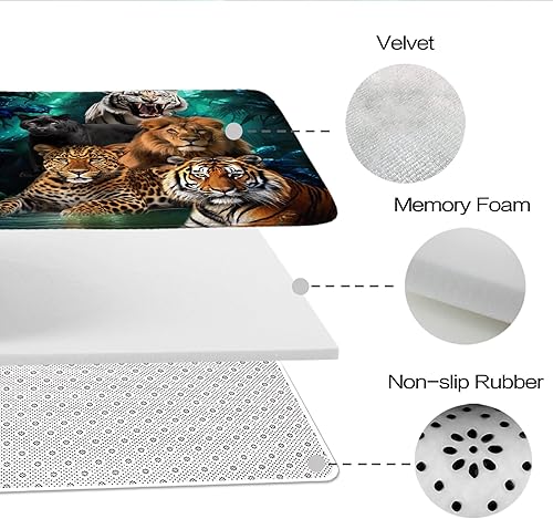 Miniatura 7 de Final Friday Alfombra de baño antideslizante con diseño náutico de tortugas marinas, océano, playa, animales, decoración de baño, alfombra para