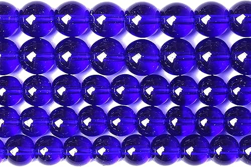 Cuentas de cristal de cristal azul lapislázuli de 0.315in, 45 cuentas redondas sueltas espaciadoras energéticas curativas para hacer joyas,