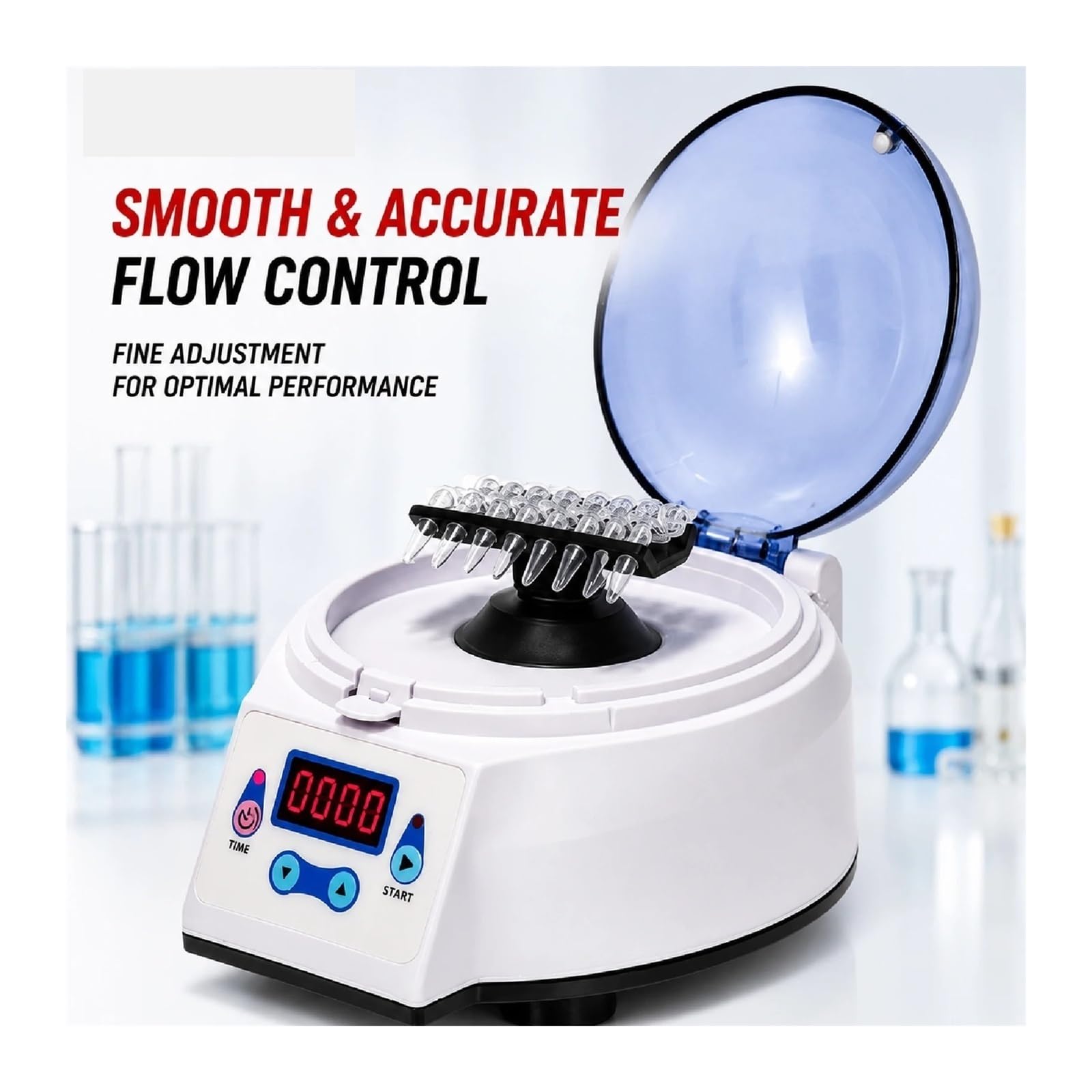 Centrífuga de mesa, 4 Mini Centrífuga De Laboratorio Digital Separador Suero Animal Clínica Veterinaria Salón Belleza Muestra Sangre | 8T