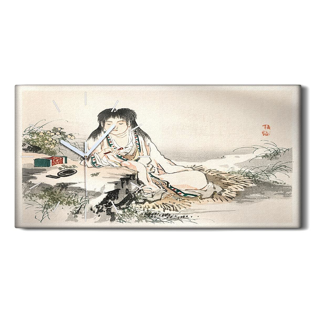 Horloge Tableau Toile Salon Moderne Chambre Ambiance Zen