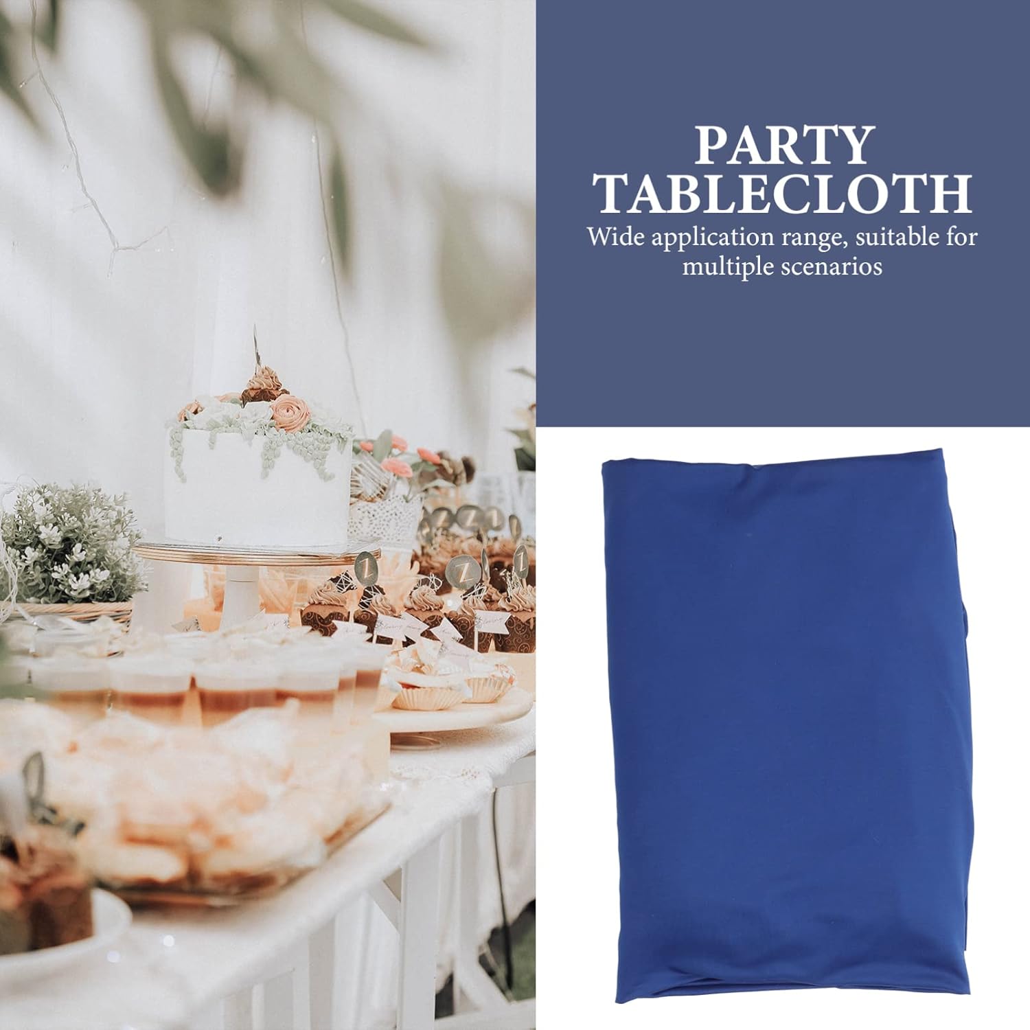 Elastic Stretch Table Cover Solid Color Design for Folding Tables for Parties Events and Buffets and Lightweight Easy to